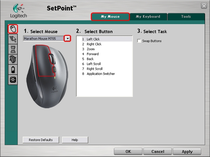 Select mouse